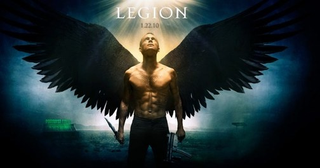Illustration for article titled Legion's Shirtless Tatooed Angel Wields Both A Gun And A Knife